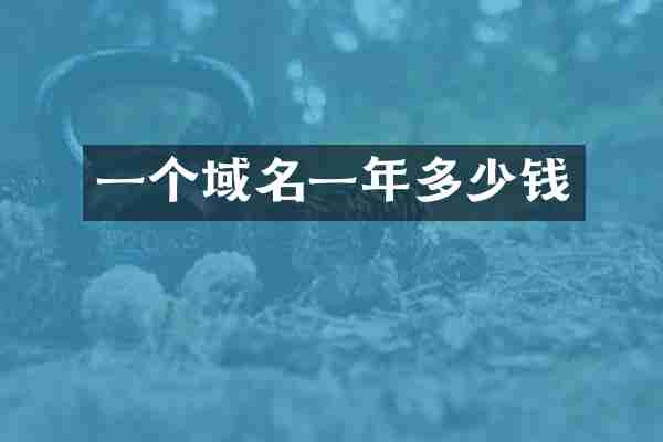 一个域名一年多少钱