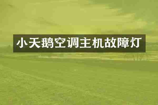 小天鹅空调主机故障灯