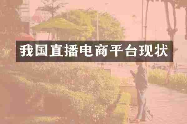 我国直播电商平台现状
