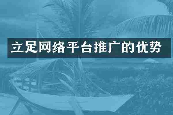 立足网络平台推广的优势