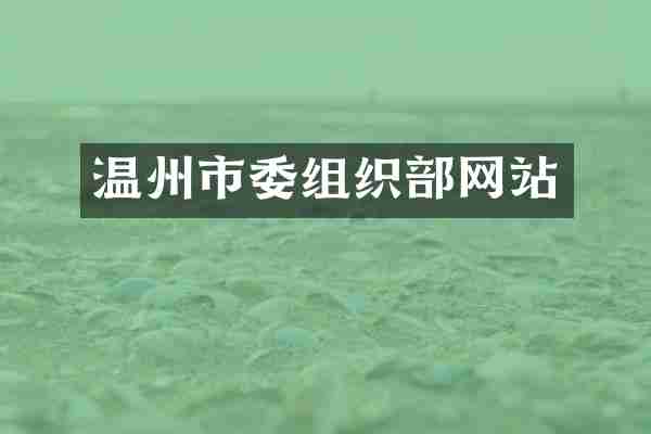 温州市委组织部网站