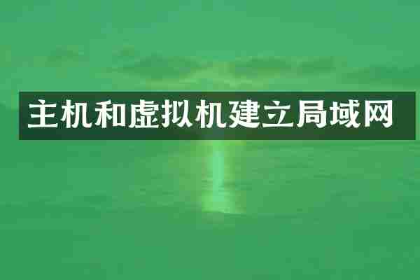 主机和虚拟机建立局域网