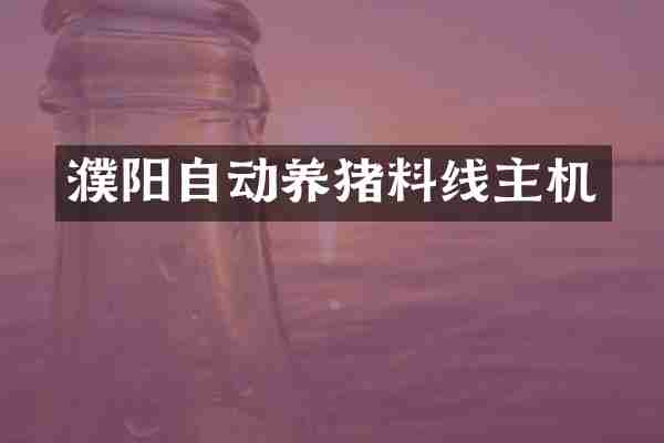 濮阳自动养猪料线主机