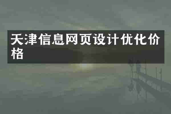 天津信息网页设计优化价格