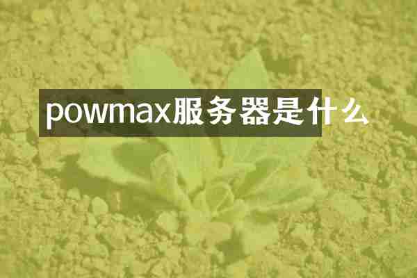 powmax服务器是什么