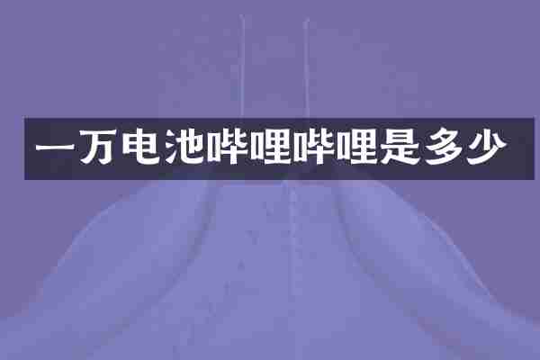 一万电池哔哩哔哩是多少
