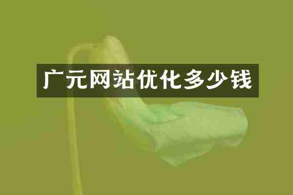 广元网站优化多少钱