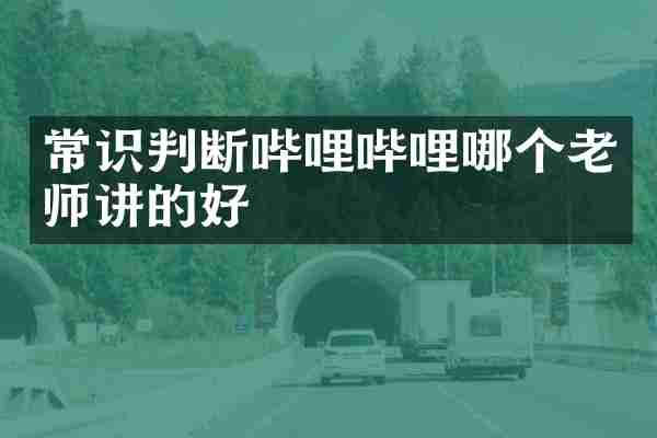常识判断哔哩哔哩哪个老师讲的好