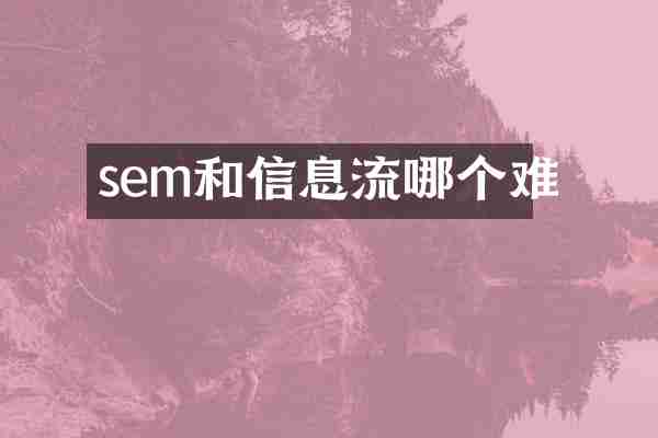 sem和信息流哪个难