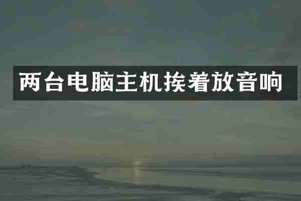 两台电脑主机挨着放音响