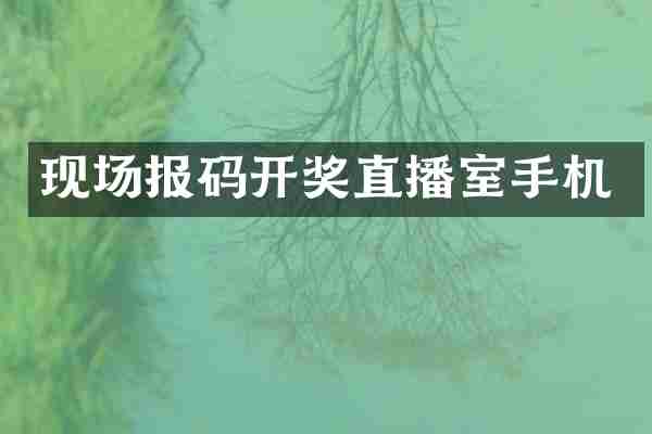 现场报码开奖直播室手机