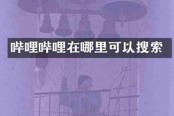 哔哩哔哩在哪里可以搜索