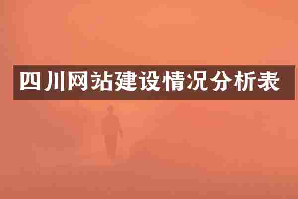 四川网站建设情况分析表