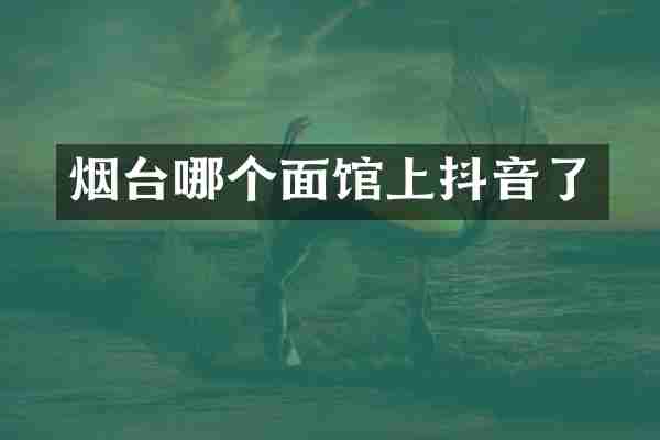 烟台哪个面馆上抖音了