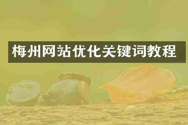 梅州网站优化关键词教程