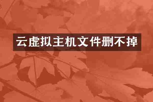 云虚拟主机文件删不掉