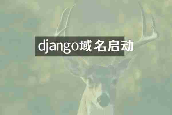 django域名启动