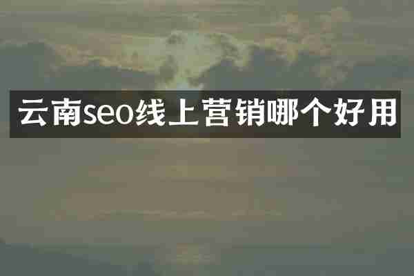 云南seo线上营销哪个好用