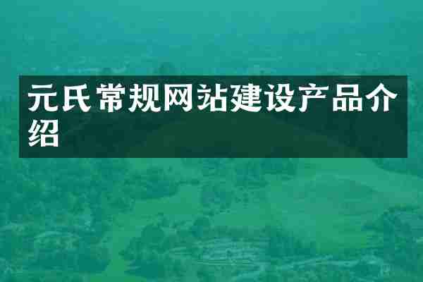 元氏常规网站建设产品介绍