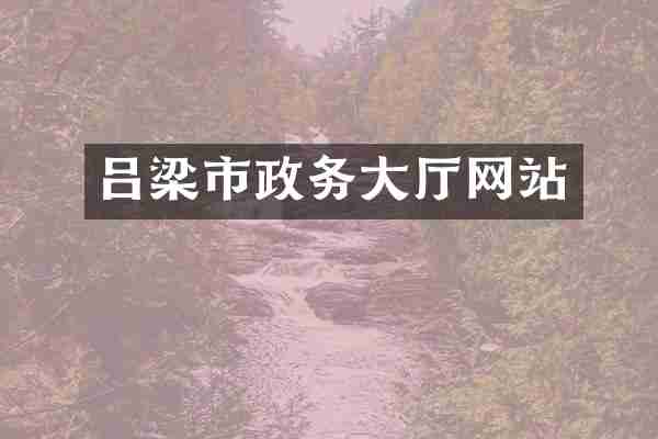 吕梁市政务大厅网站