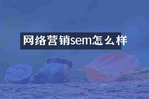 网络营销sem怎么样