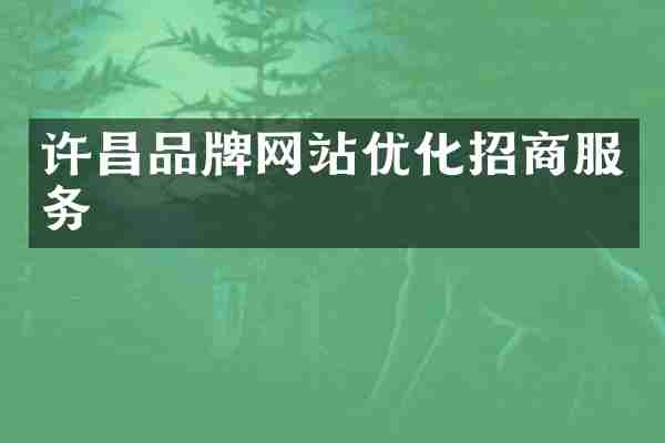 许昌品牌网站优化招商服务