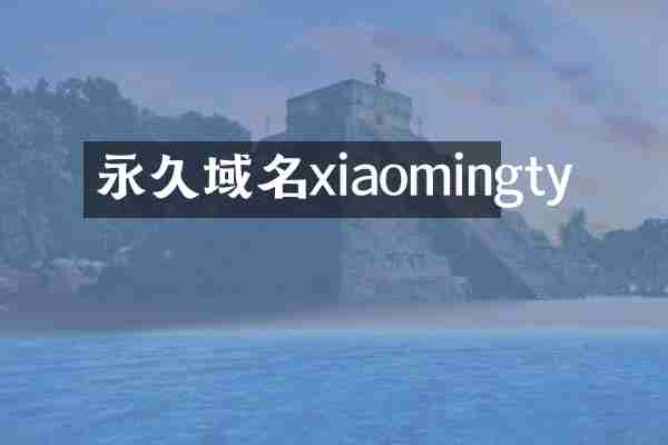 永久域名xiaomingty