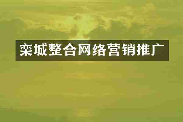 栾城整合网络营销推广