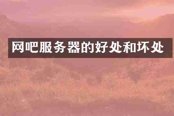 网吧服务器的好处和坏处