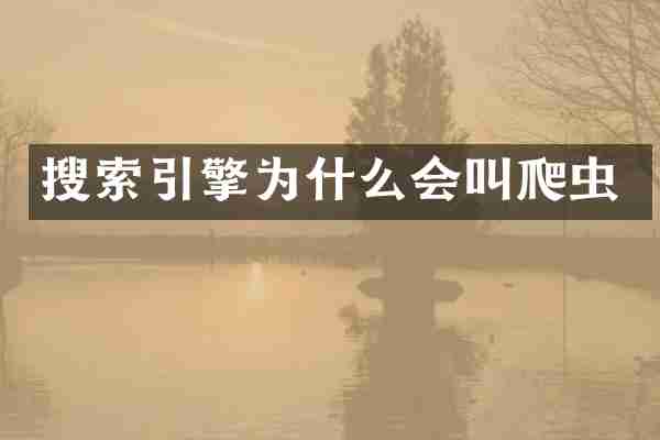 搜索引擎为什么会叫爬虫