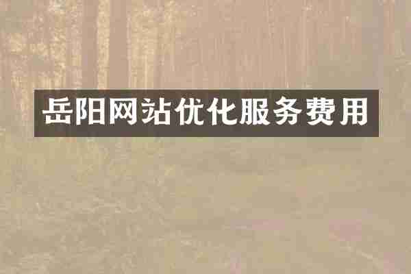 岳阳网站优化服务费用