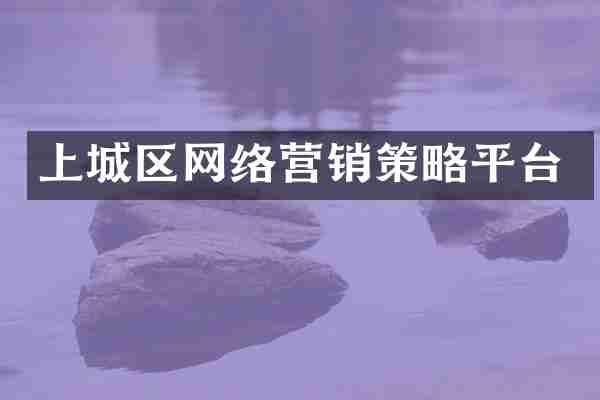 上城区网络营销策略平台
