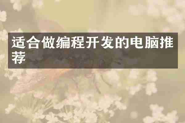 适合做编程开发的电脑推荐