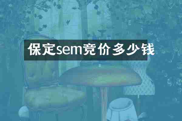 保定sem竞价多少钱