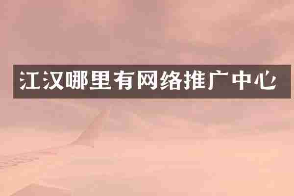 江汉哪里有网络推广中心