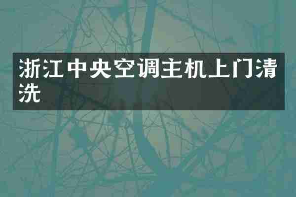 浙江中央空调主机上门清洗