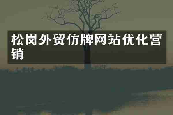 松岗外贸仿牌网站优化营销