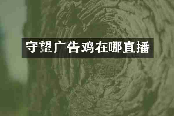 守望广告鸡在哪直播
