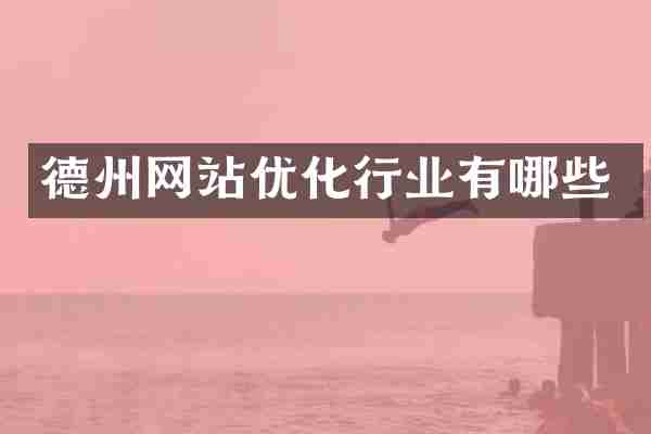 德州网站优化行业有哪些