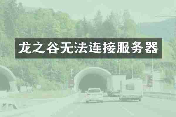 龙之谷无法连接服务器