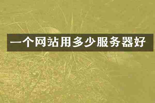 一个网站用多少服务器好