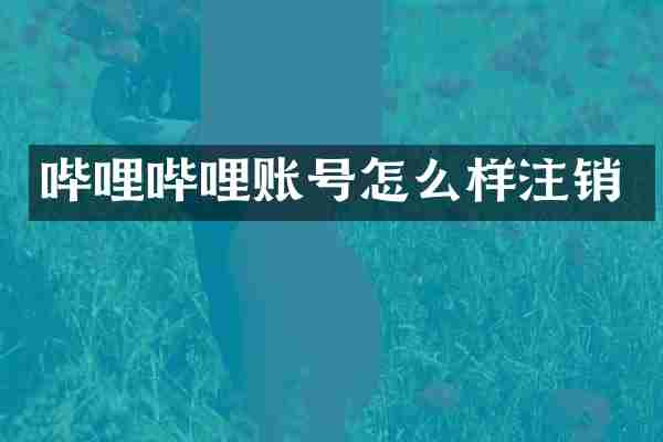 哔哩哔哩账号怎么样注销