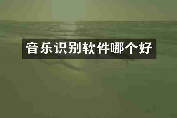 音乐识别软件哪个好