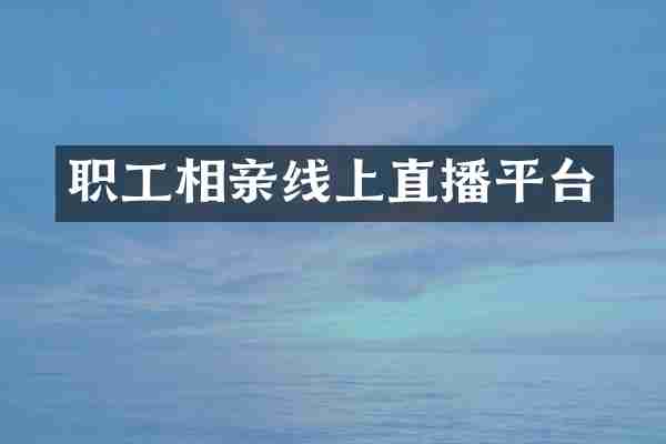职工相亲线上直播平台