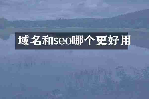 域名和seo哪个更好用