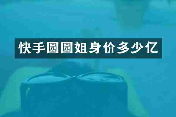 快手圆圆姐身价多少亿