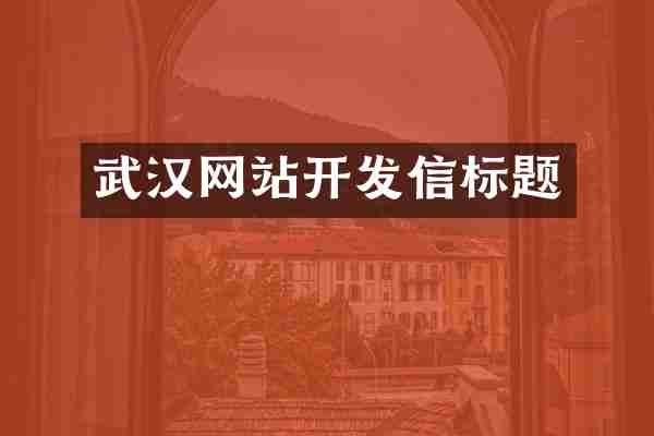 武汉网站开发信标题
