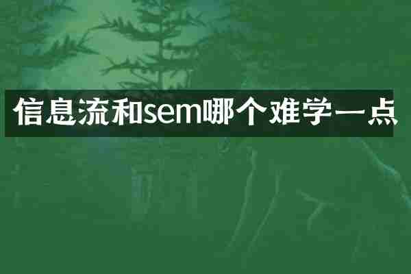 信息流和sem哪个难学一点