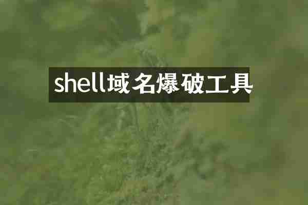shell域名爆破工具