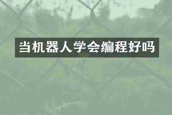 当机器人学会编程好吗